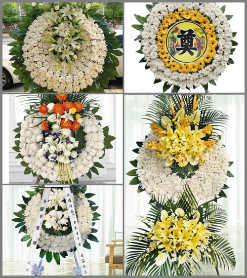 湖北孝感市大悟县三里镇马鞍村花圈速递